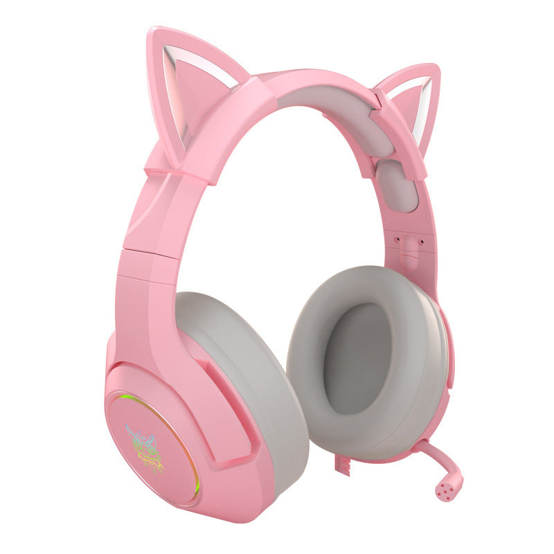 Head-Mounted Gaming Gaming Cute Girls Wired Computer Headset