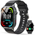H5 Smart Watch with Bluetooth Call, IP68 Waterproof Fitness Tracker for Women and Men, Black