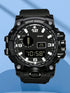1Pc round Cool Samurai Pattern Electronic Watch