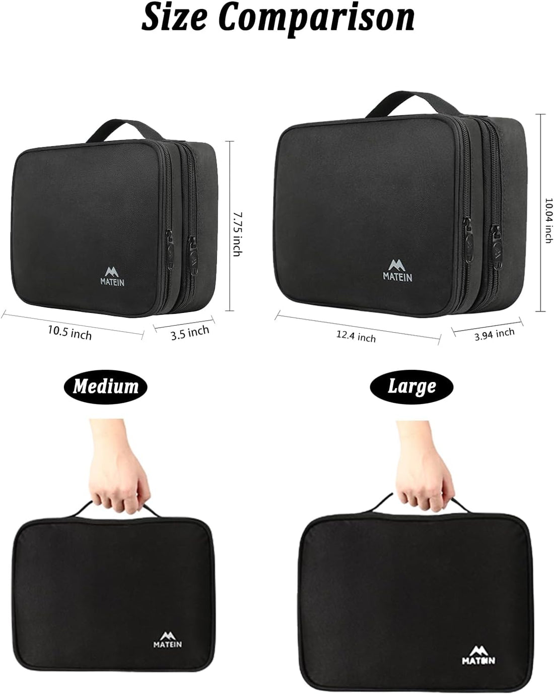 Electronics Organizer Travel Case, Cable Organizer Bag, Black