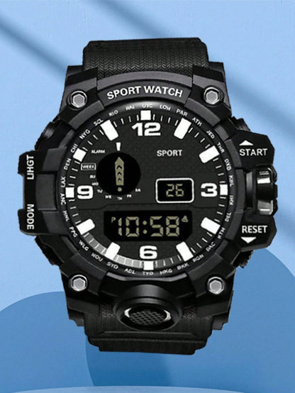 1Pc round Cool Samurai Pattern Electronic Watch