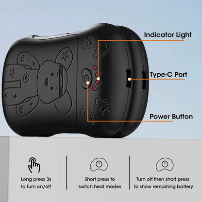 2-Pack Rechargeable Hand Warmer, 6000Mah Portable Reusable Hand Warmer with Double-Sided Heating, USB 2-In-1 Hand Warmer
