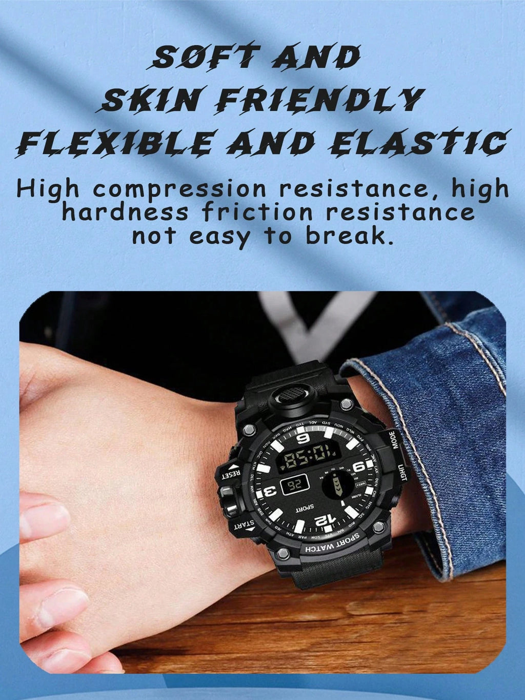 1Pc round Cool Samurai Pattern Electronic Watch – autods-user-store-56133